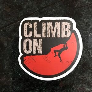 Climb On Mountain Climbing Sticker for Laptop